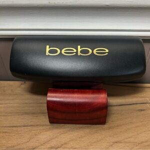 Bebe Eyeglasses Sunglasses Black Hard Case with Gold Logo - Case Only NWOT